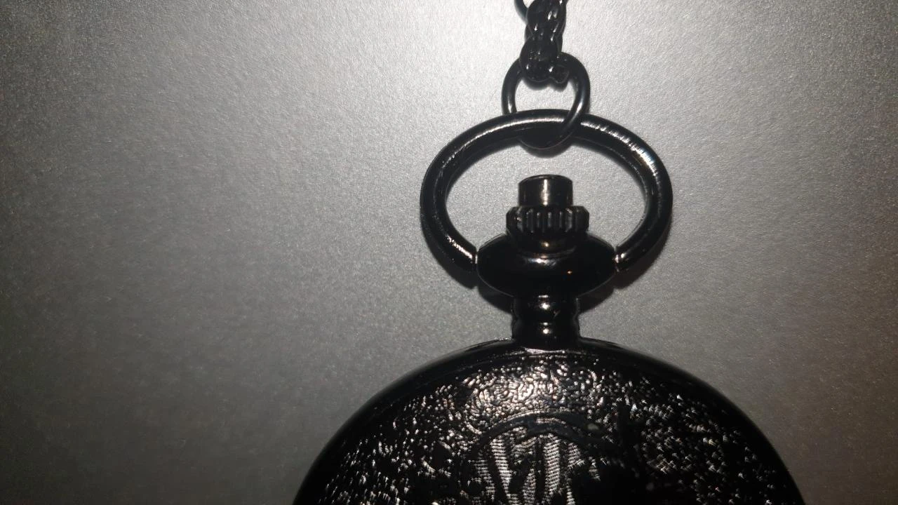 Montre de Poche Vintage Noir et Argent – photo 7